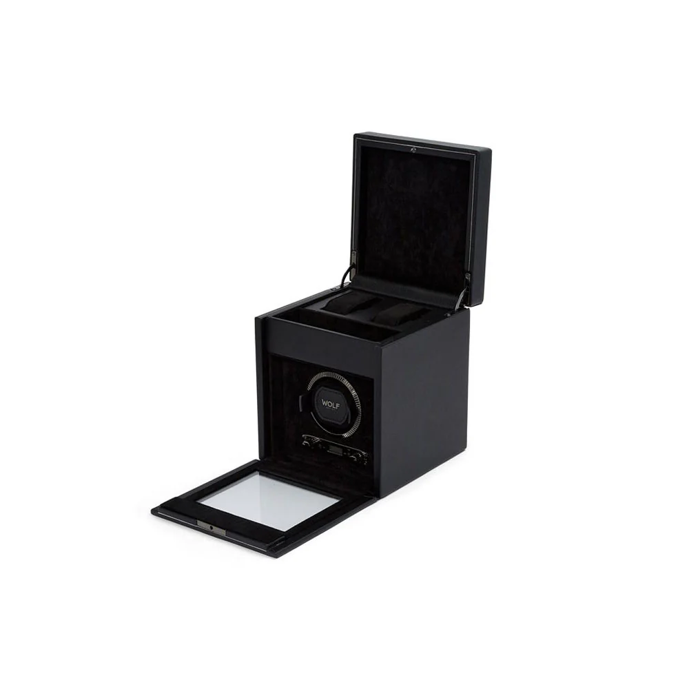 Wolf British Racing Single Watch Winder Black with Storage - Image 2