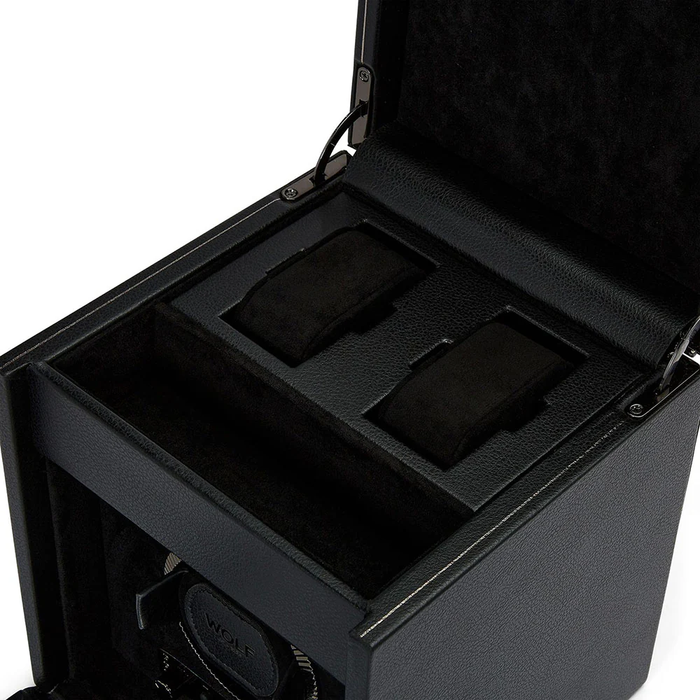 Wolf British Racing Single Watch Winder Black with Storage - Image 4