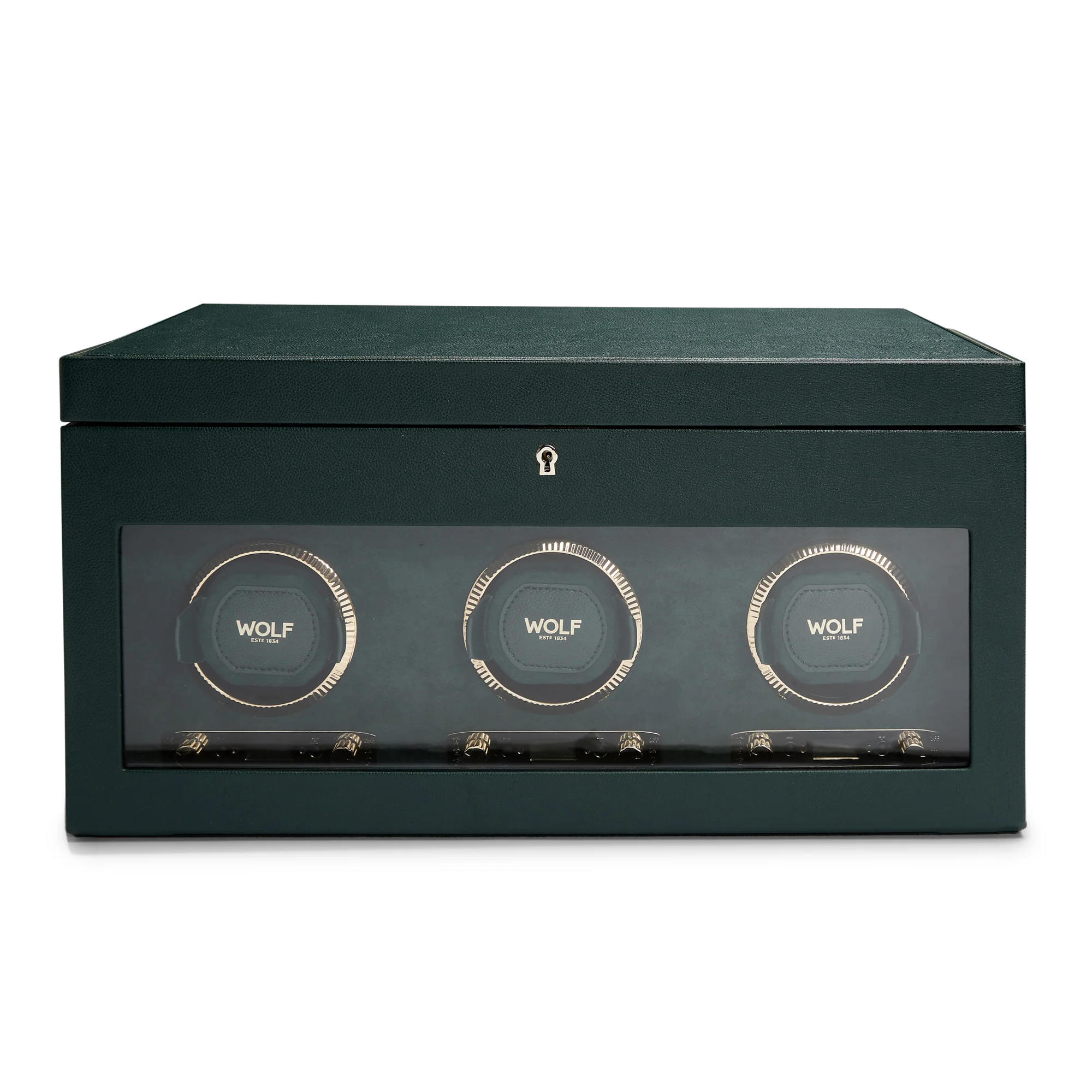 WOLF British Racing Triple Watch Winder with Storage - Image 2