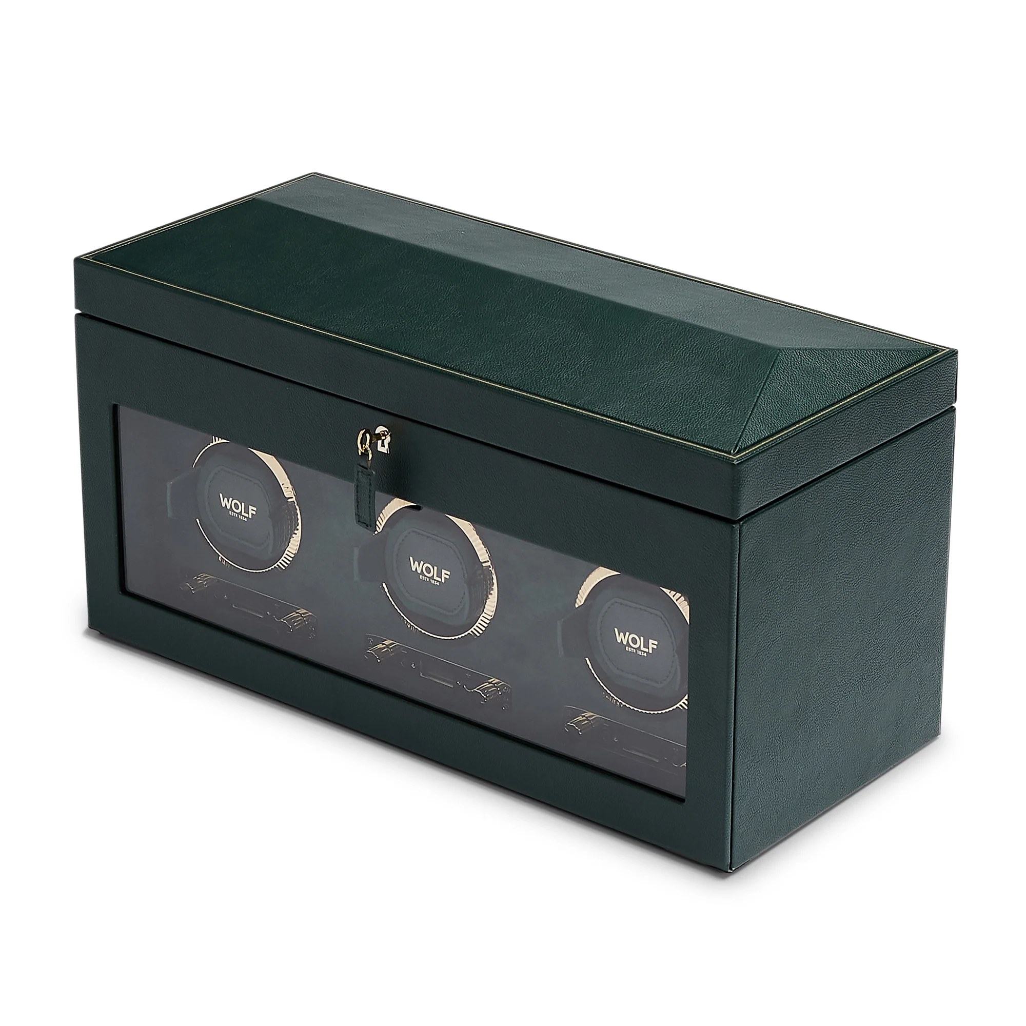 WOLF British Racing Triple Watch Winder with Storage - Image 4