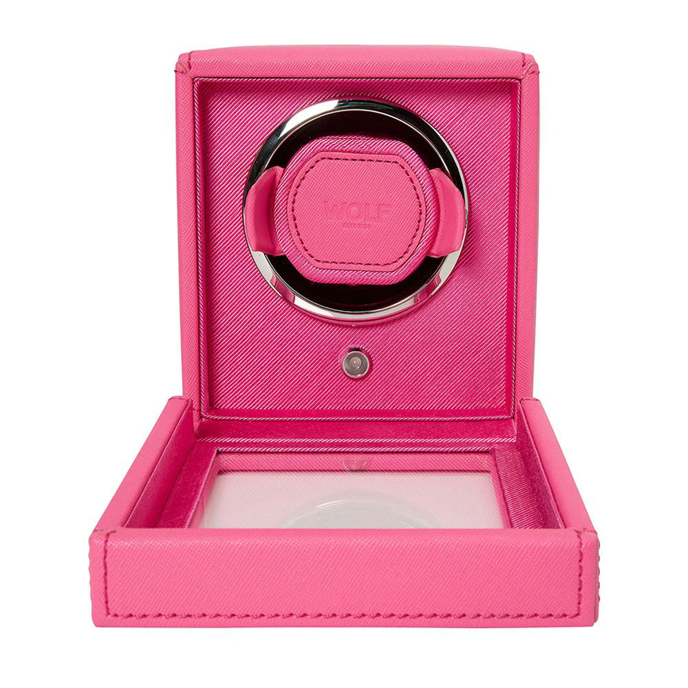 Wolf Cub Single Watch Winder With Cover Tutti Frutti Pink - Image 3