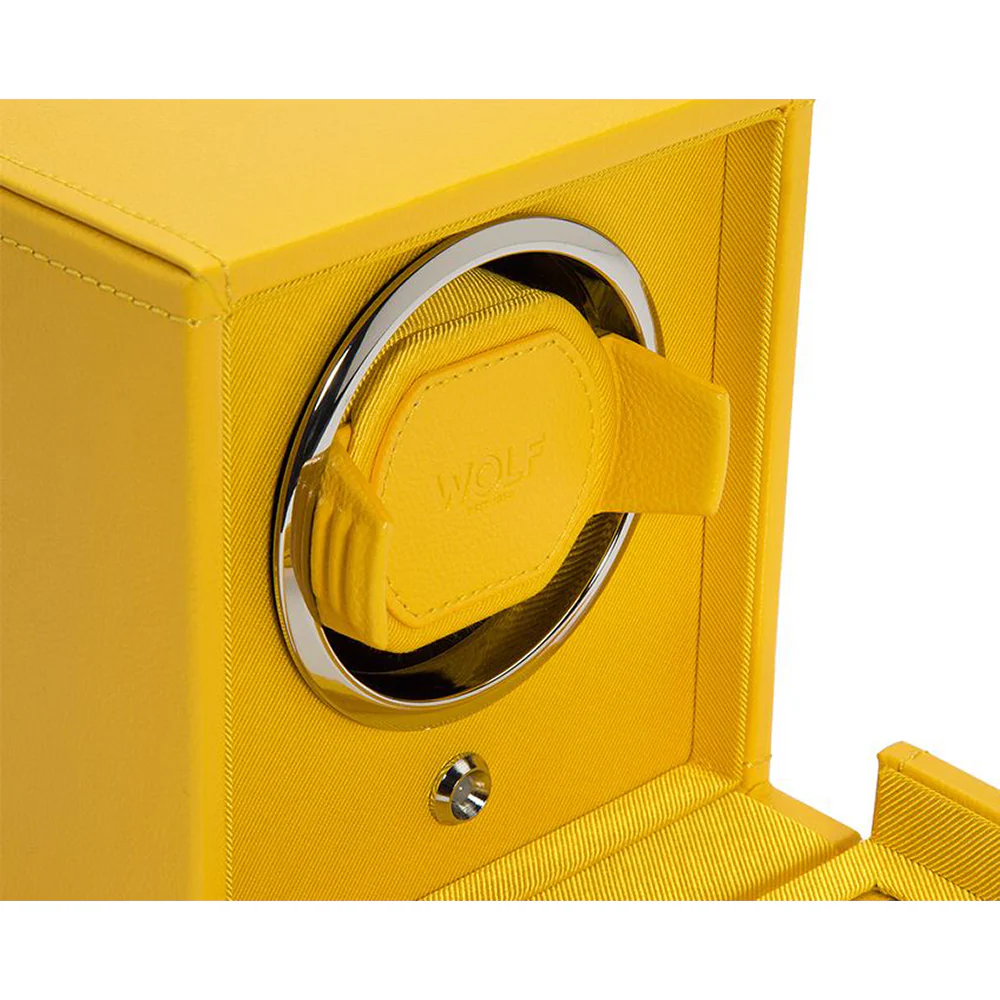 Wolf Cub Single Watch Winder With Cover Yellow - Image 4
