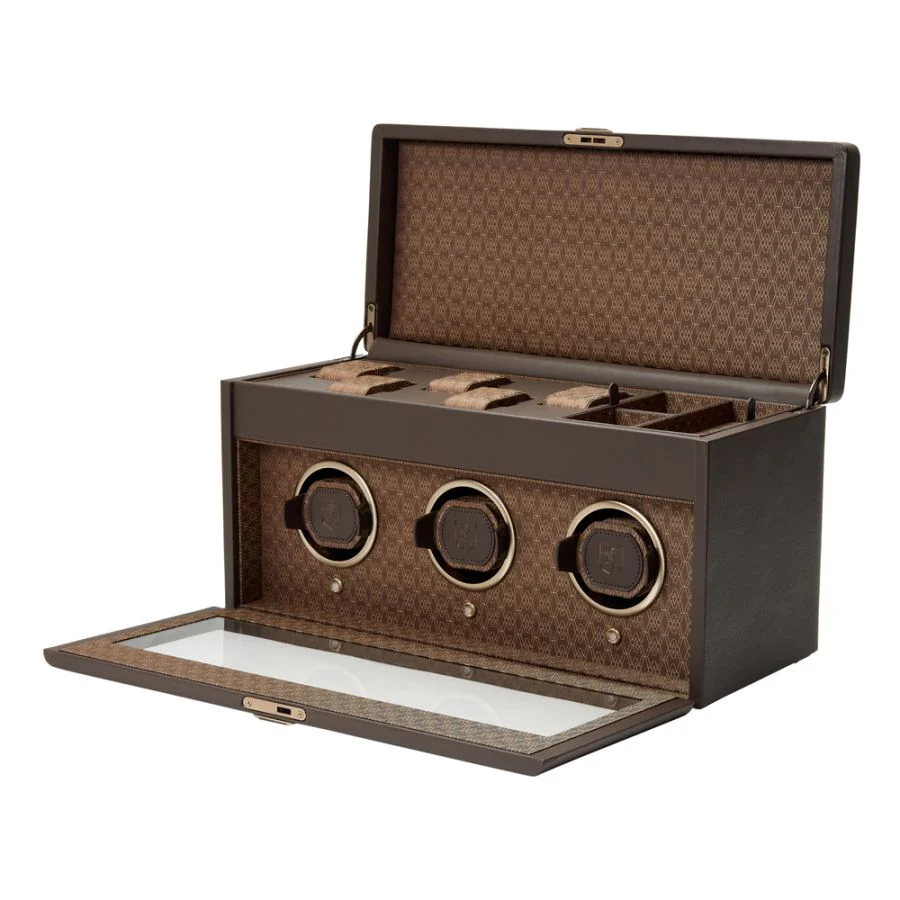 Wolf Earth Triple Watch Winder Coffee - Image 2