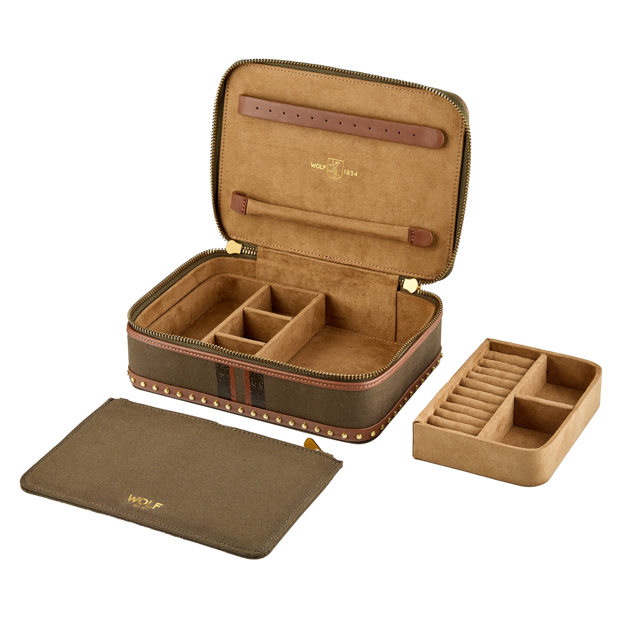 WOLF Ida Travel Zip Jewelry Case - Image 8