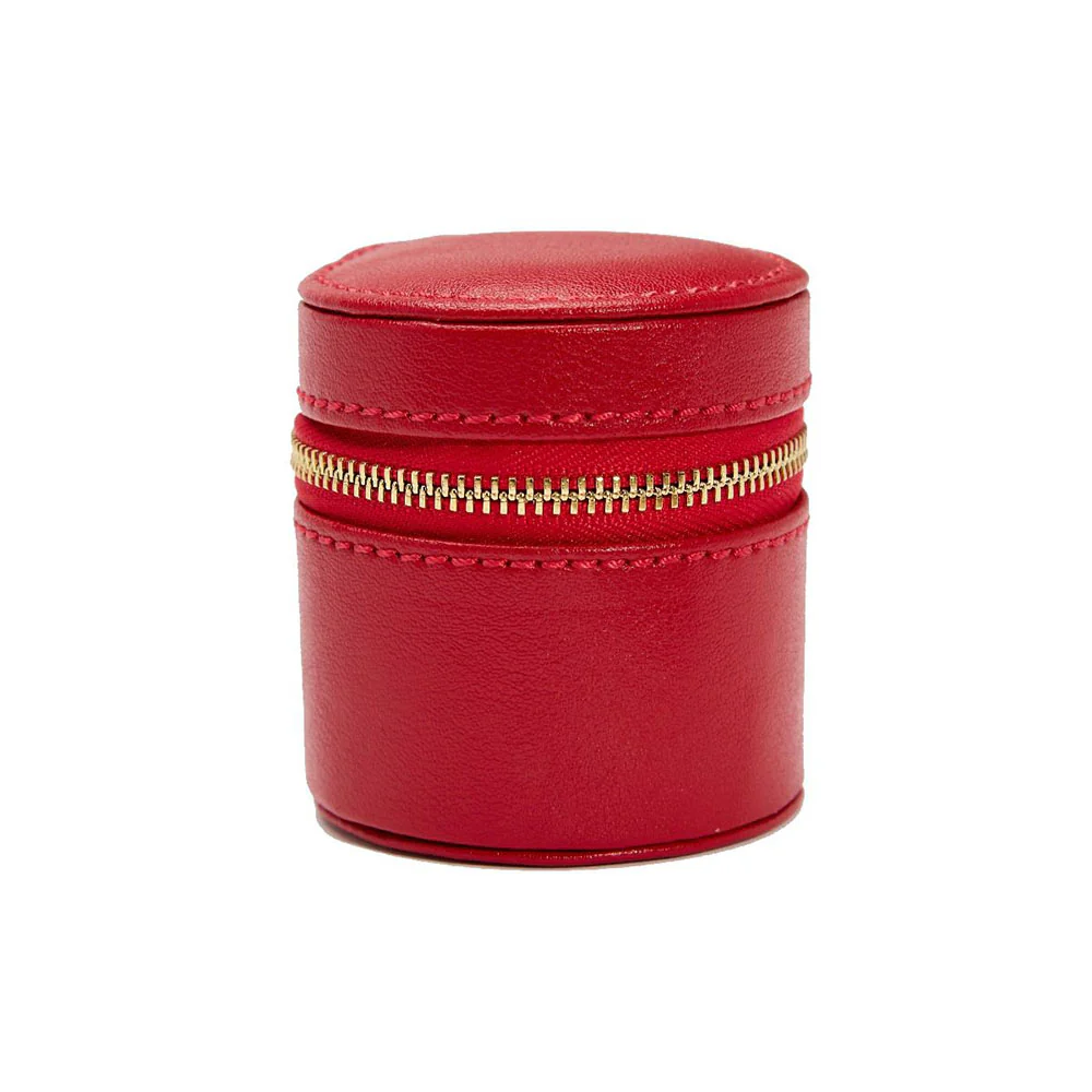 Wolf Palermo Double Watch Roll with Jewelry Pouch Red - Image 10