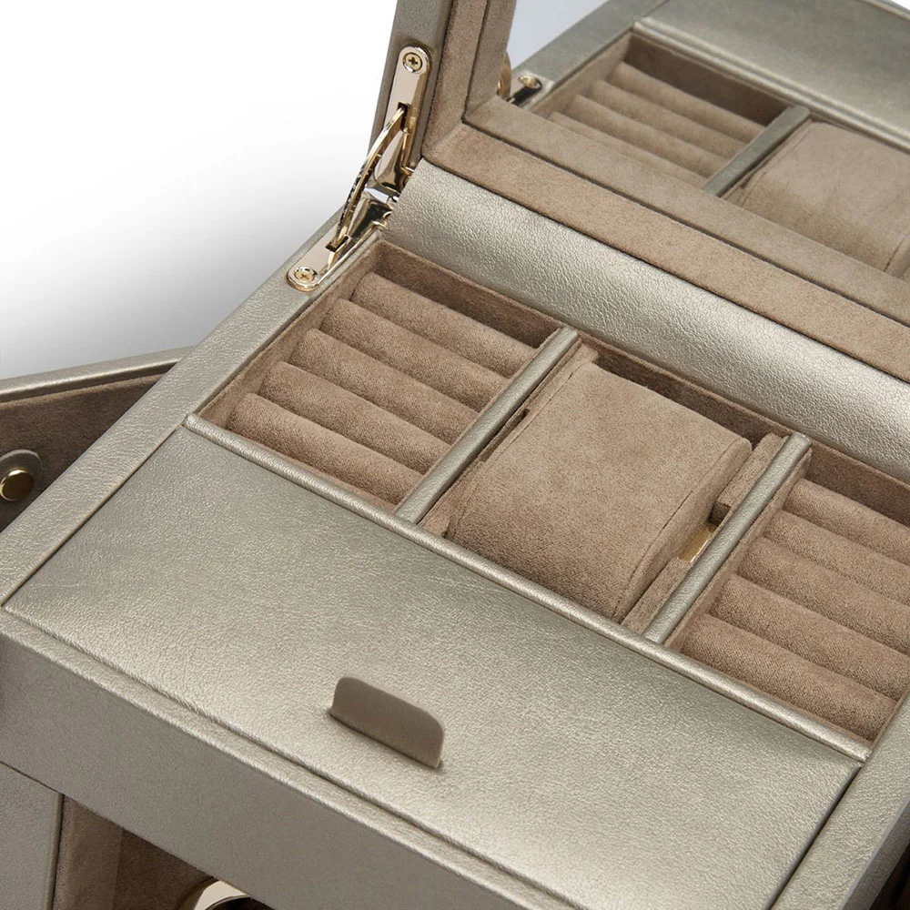 Wolf Palmero Single Watch Winder with Storage Pewter - Image 5