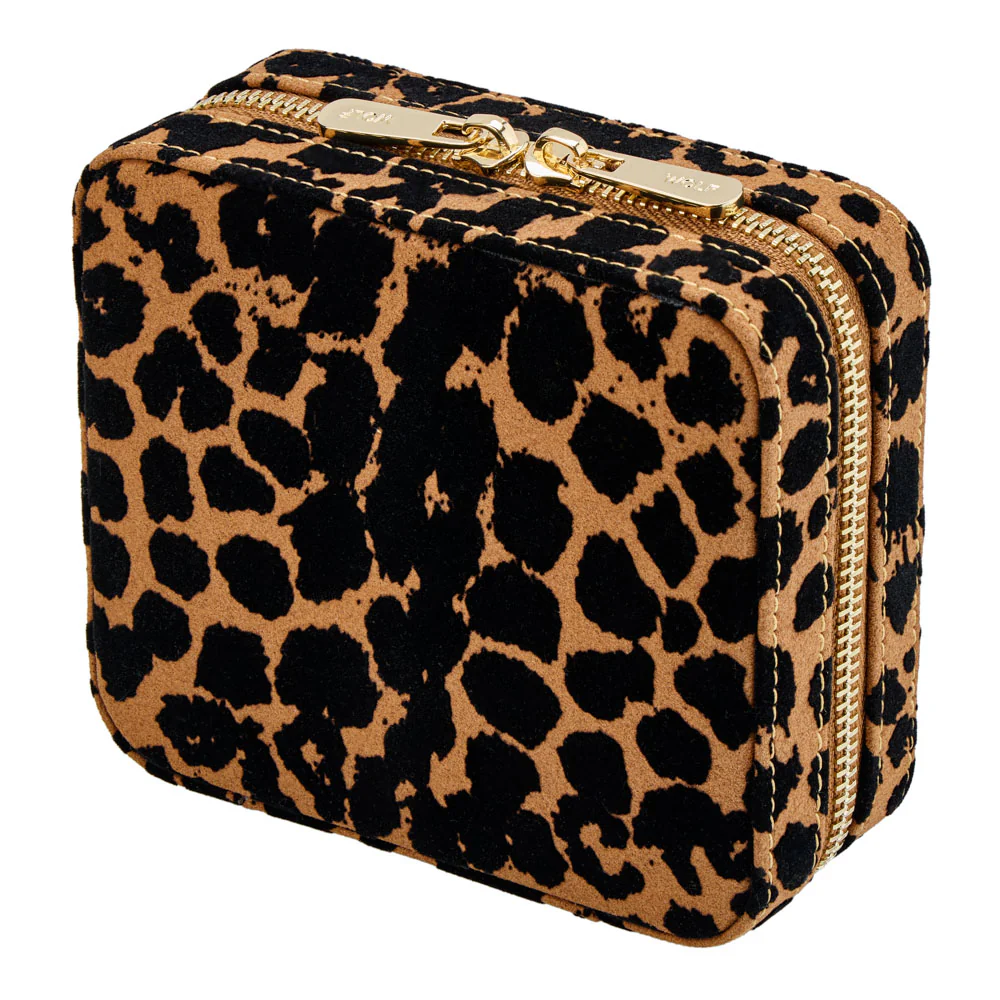 WOLF Savanna Leopard Print Jewellery Zip Case - Image 5