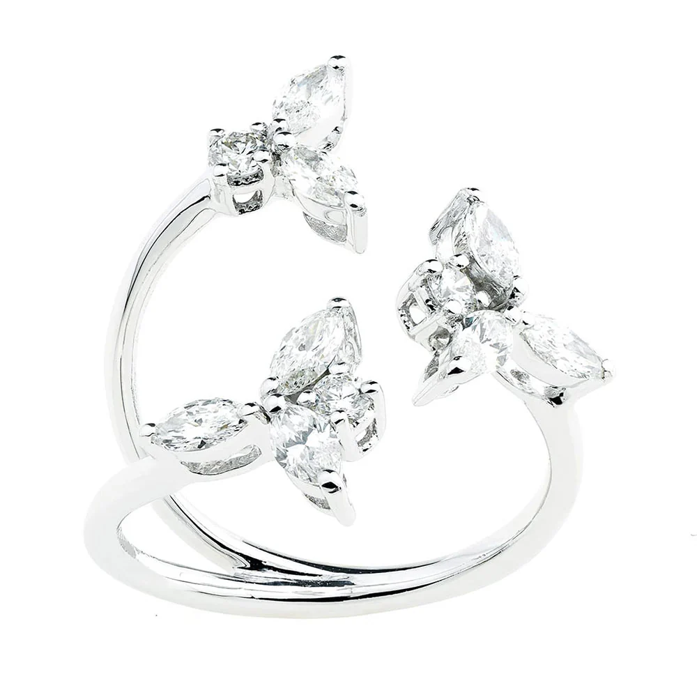 Yeprem Snowflakes 18K White Gold Diamond Ring