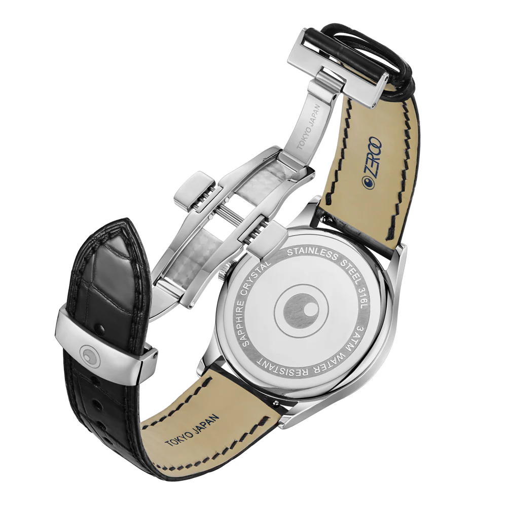 Zeroo Time C2 The Virgo Classic Moon Phase Watch in Steel and White - Image 4