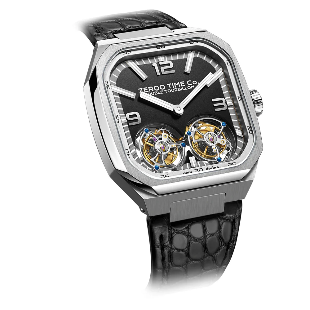 Zeroo Time DT1 The Gemini Double Tourbillon Watch in Steel - Image 3