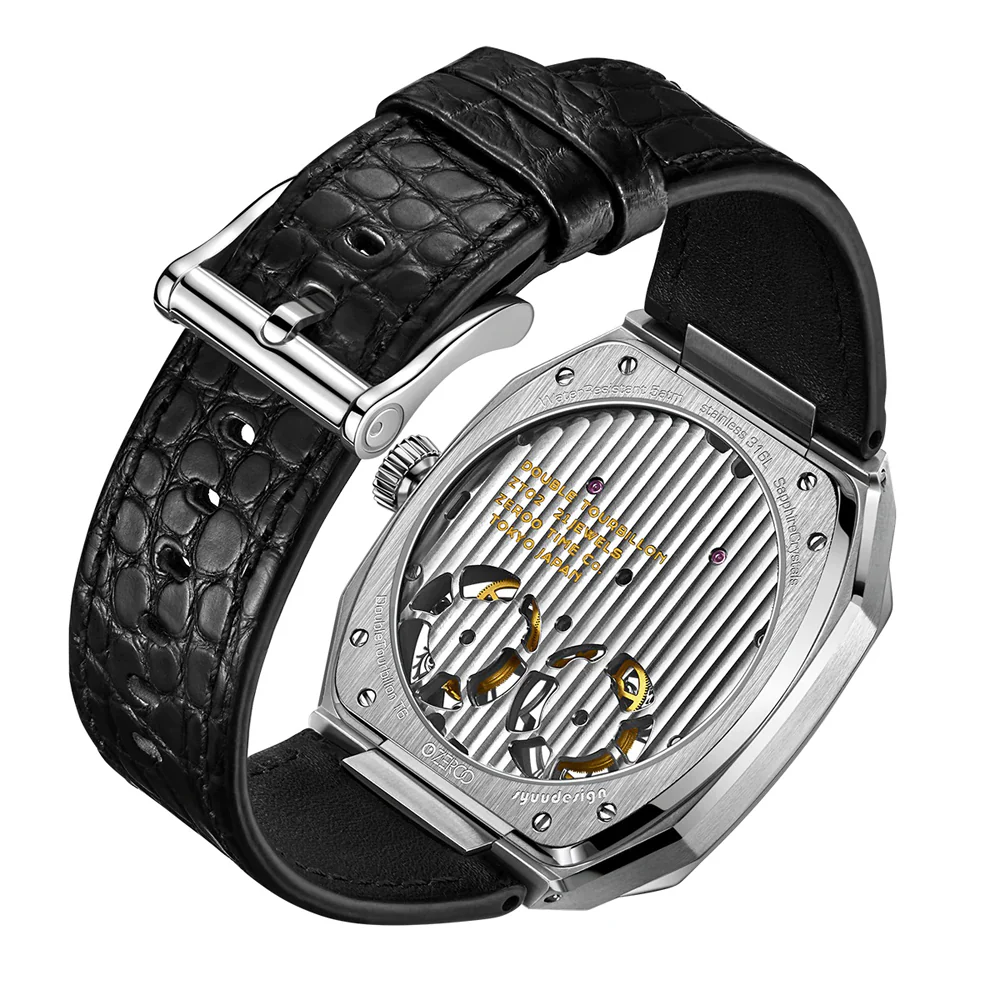 Zeroo Time DT1 The Gemini Double Tourbillon Watch in Steel - Image 4