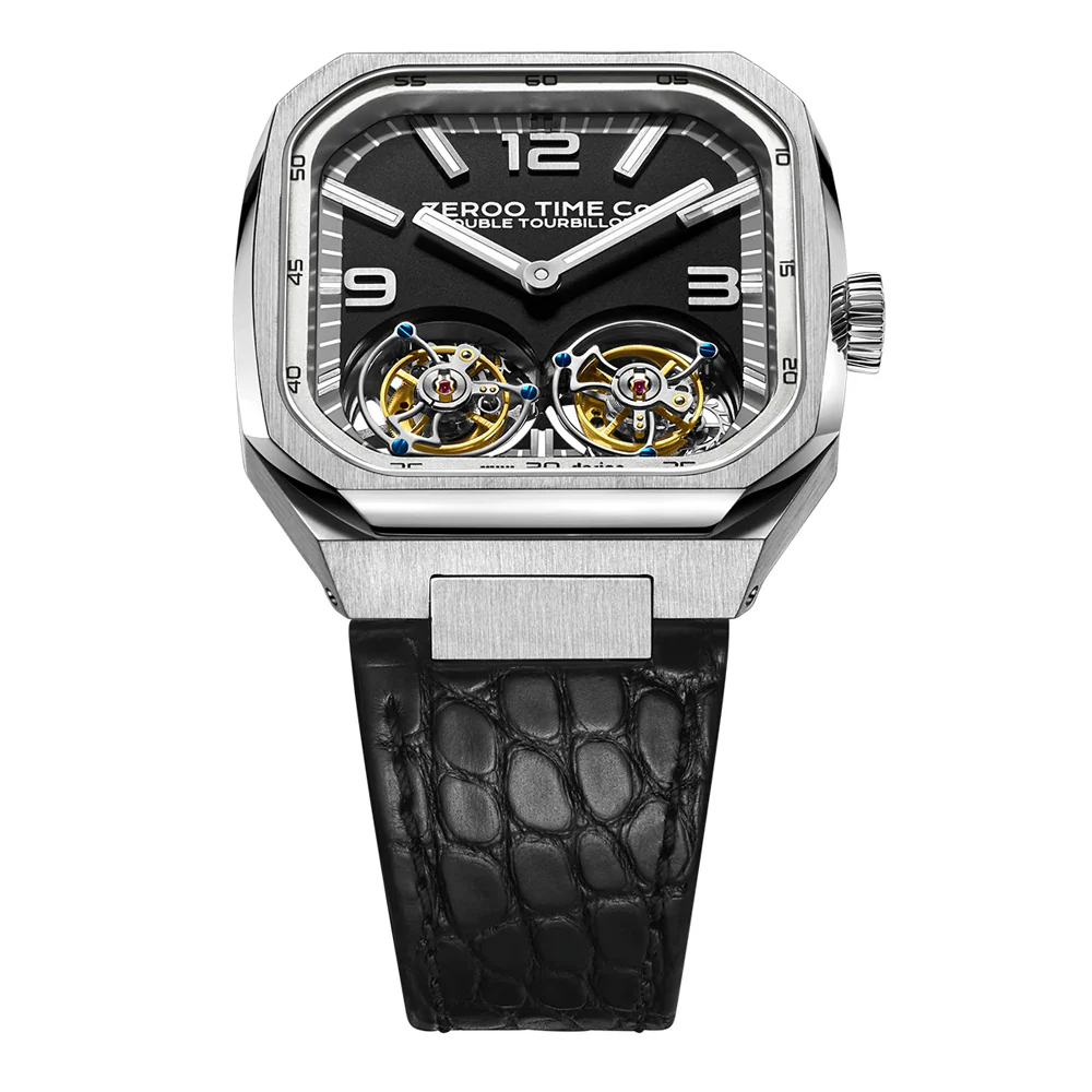 Zeroo Time DT1 The Gemini Double Tourbillon Watch in Steel - Image 5
