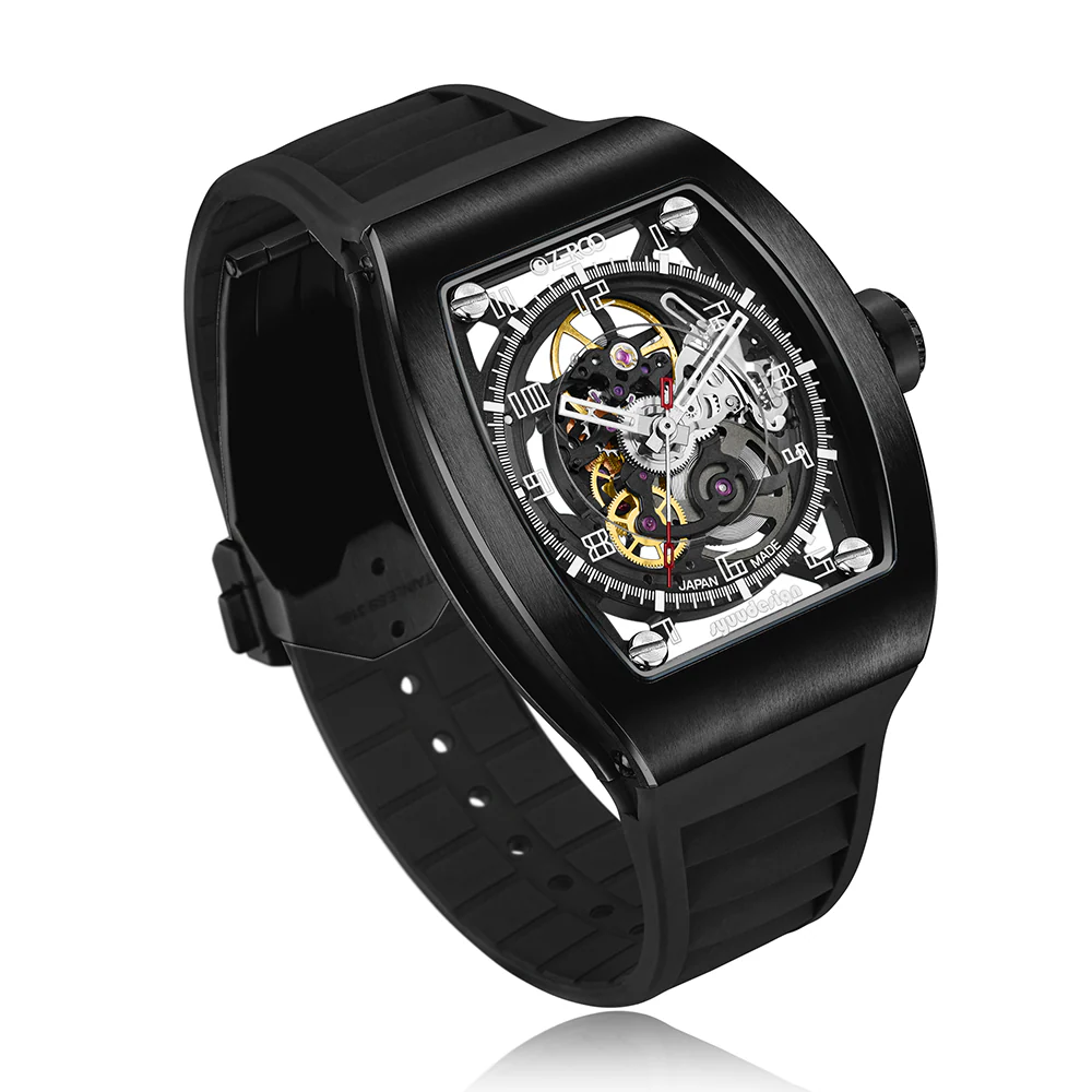 Zeroo Time M2 The Subaru Skeleton Watch in Black and Black - Image 3