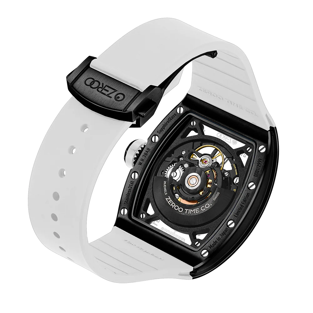 Zeroo Time M2 The Subaru Skeleton Watch in Black and White - Image 4