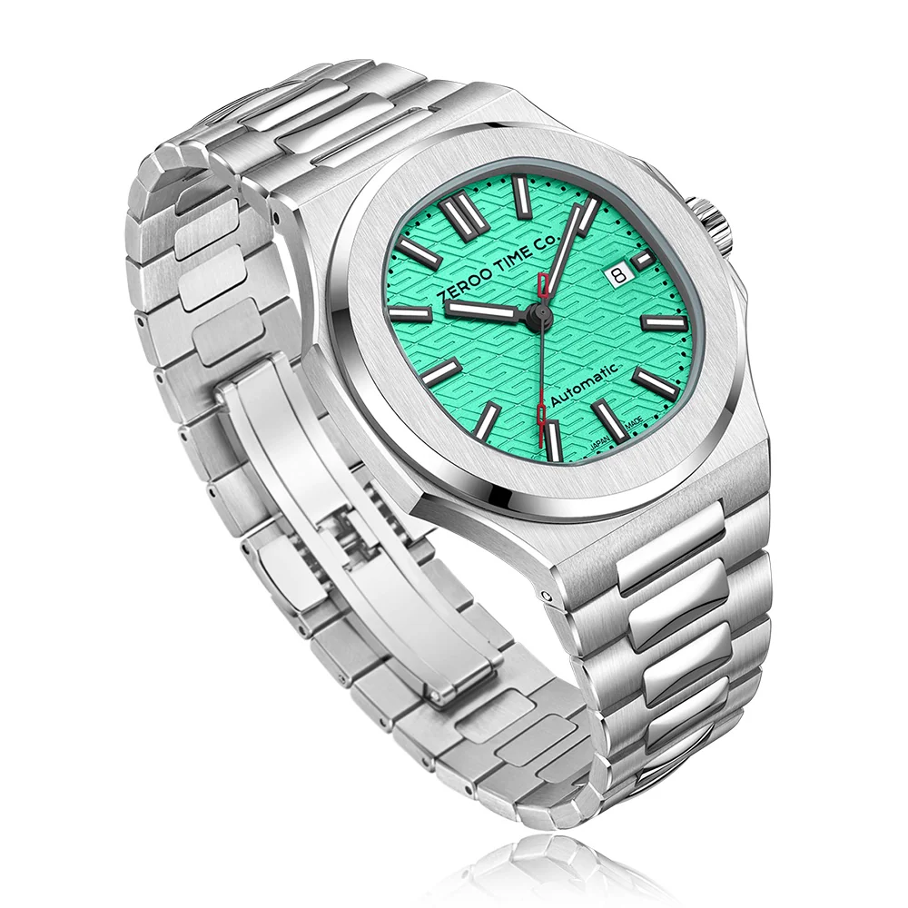 Zeroo Time M3 The Lyra Watch in Steel and Turquoise - Image 3