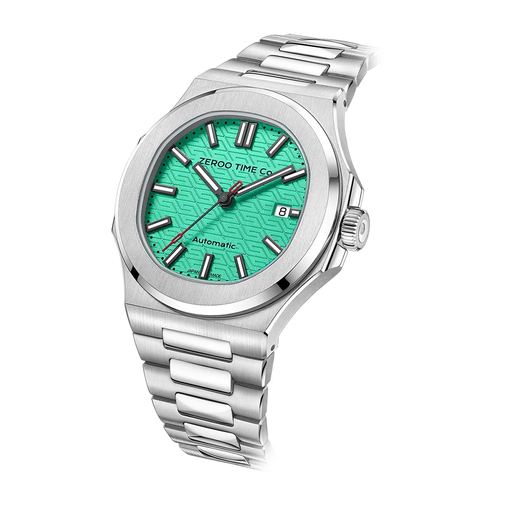 Zeroo Time M3 The Lyra Watch in Steel and Turquoise - Image 5