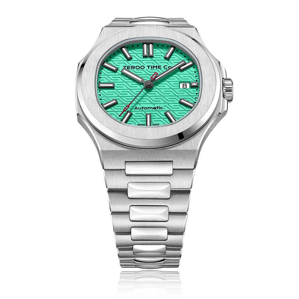 Zeroo Time M3 The Lyra Watch in Steel and Turquoise - Image 6