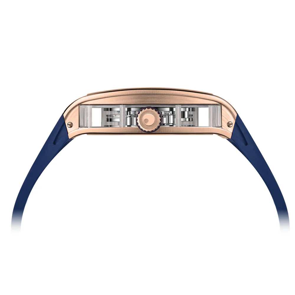 Zeroo Time T4 The Archer Full Skeleton Tourbillon Watch in Rose and Blue - Image 5