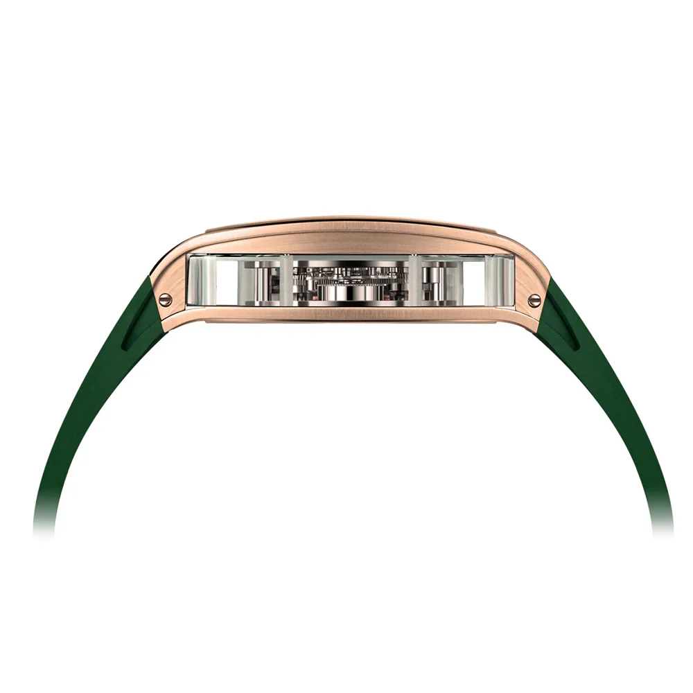 Zeroo Time T4 The Archer Full Skeleton Tourbillon Watch in Rose and Green - Image 6