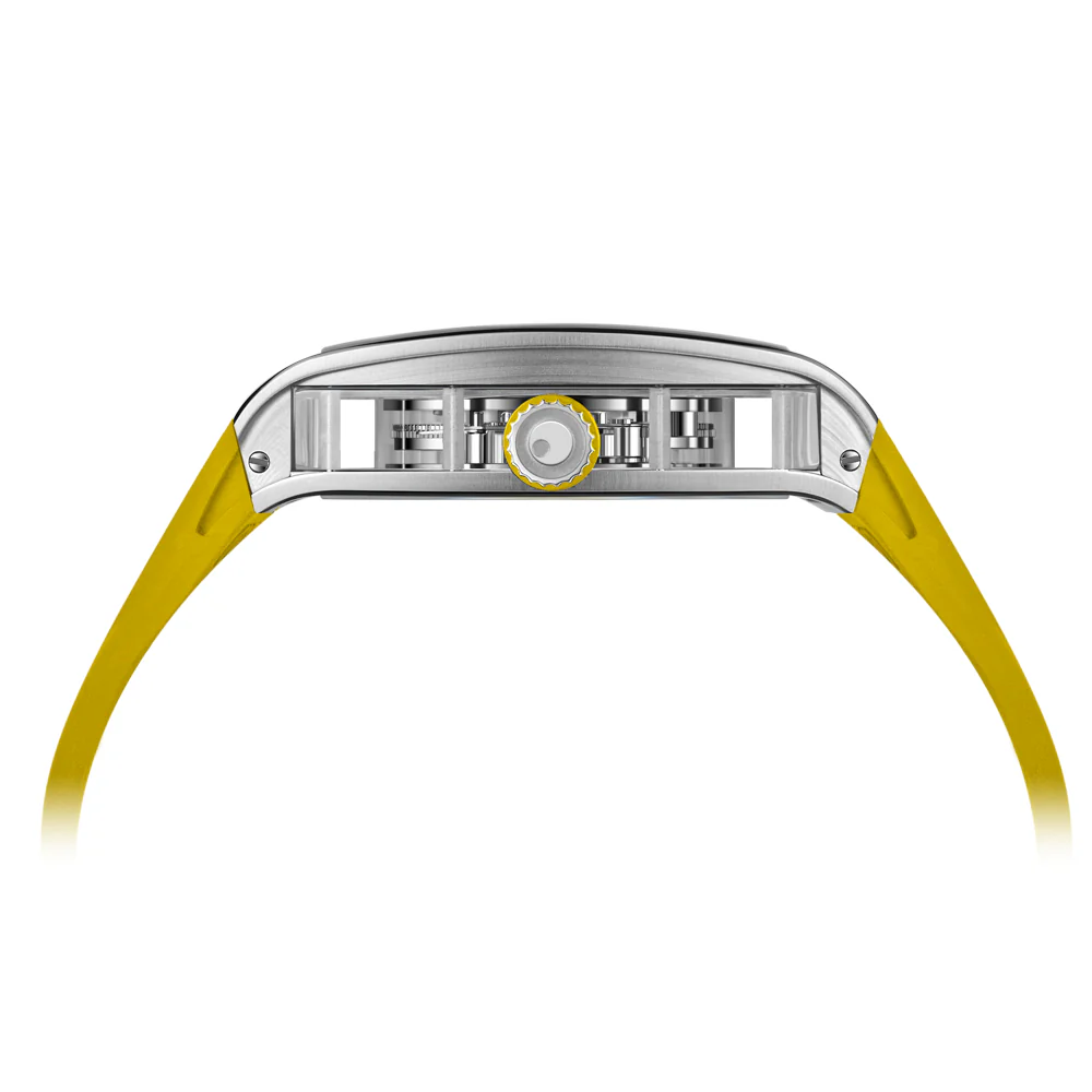 Zeroo Time T4 The Archer Full Skeleton Tourbillon Watch in Steel and Yellow - Image 5