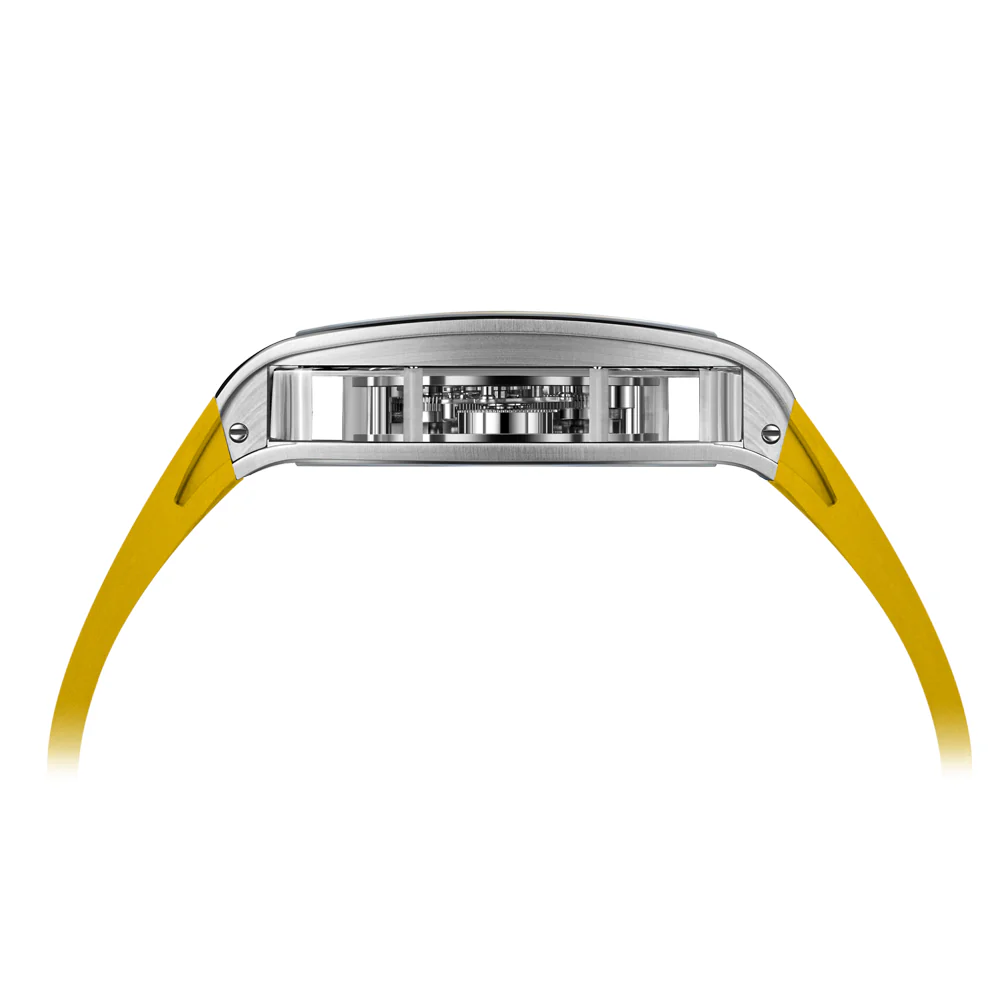 Zeroo Time T4 The Archer Full Skeleton Tourbillon Watch in Steel and Yellow - Image 6