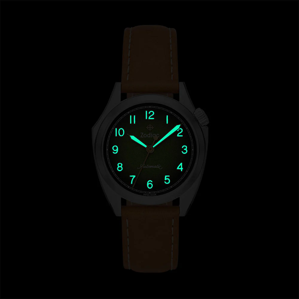 Zodiac Olympos STP 1-11 Green Dial Watch - Image 5