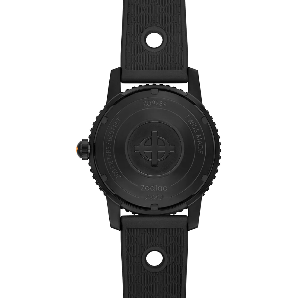 Zodiac Super Sea Wolf 53 Compression Automatic Black Rubber Watch - Image 3
