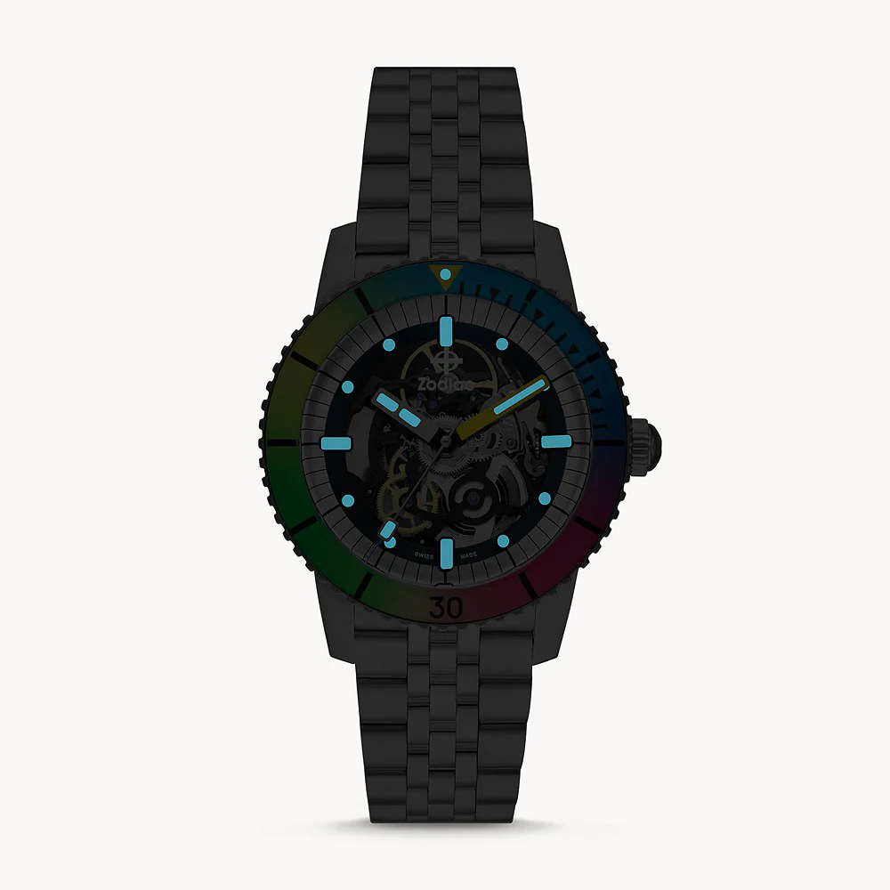 Zodiac Super Sea Wolf Skeleton 6-15 Watch - Image 5