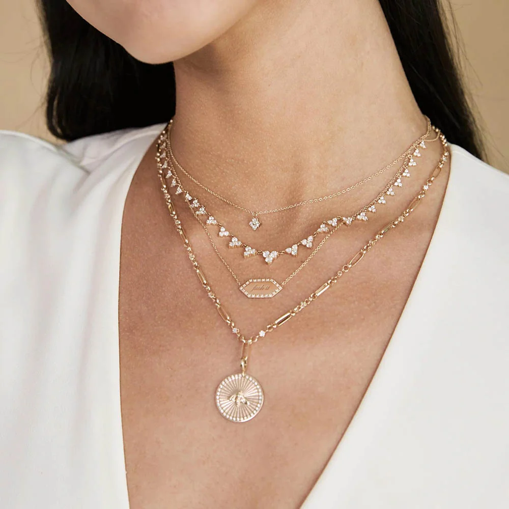 Zoe Chicco Diamond Quad Necklace - Image 2