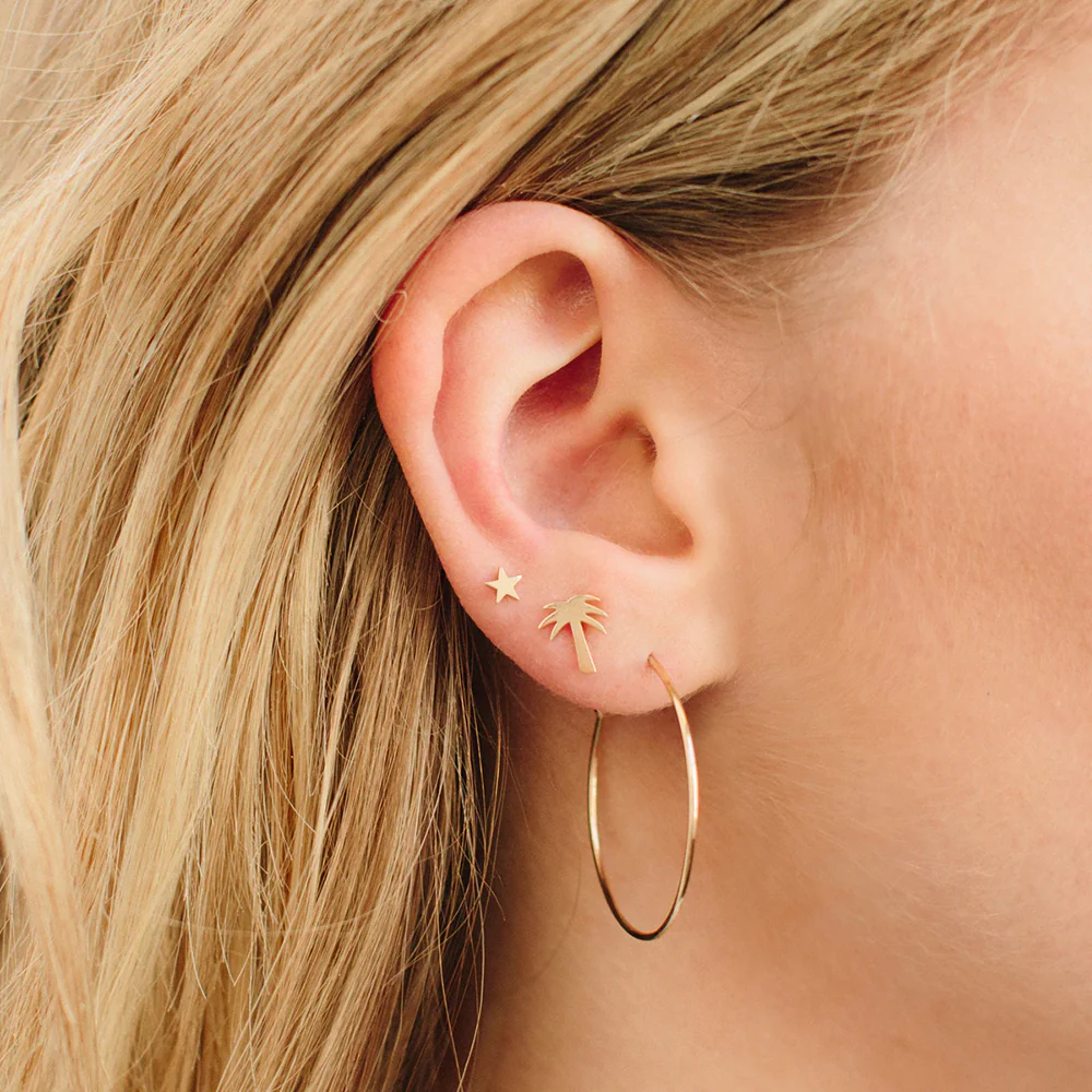 Zoe Chicco Itty Bitty 14K Yellow Gold Star Stud Earring - Image 2