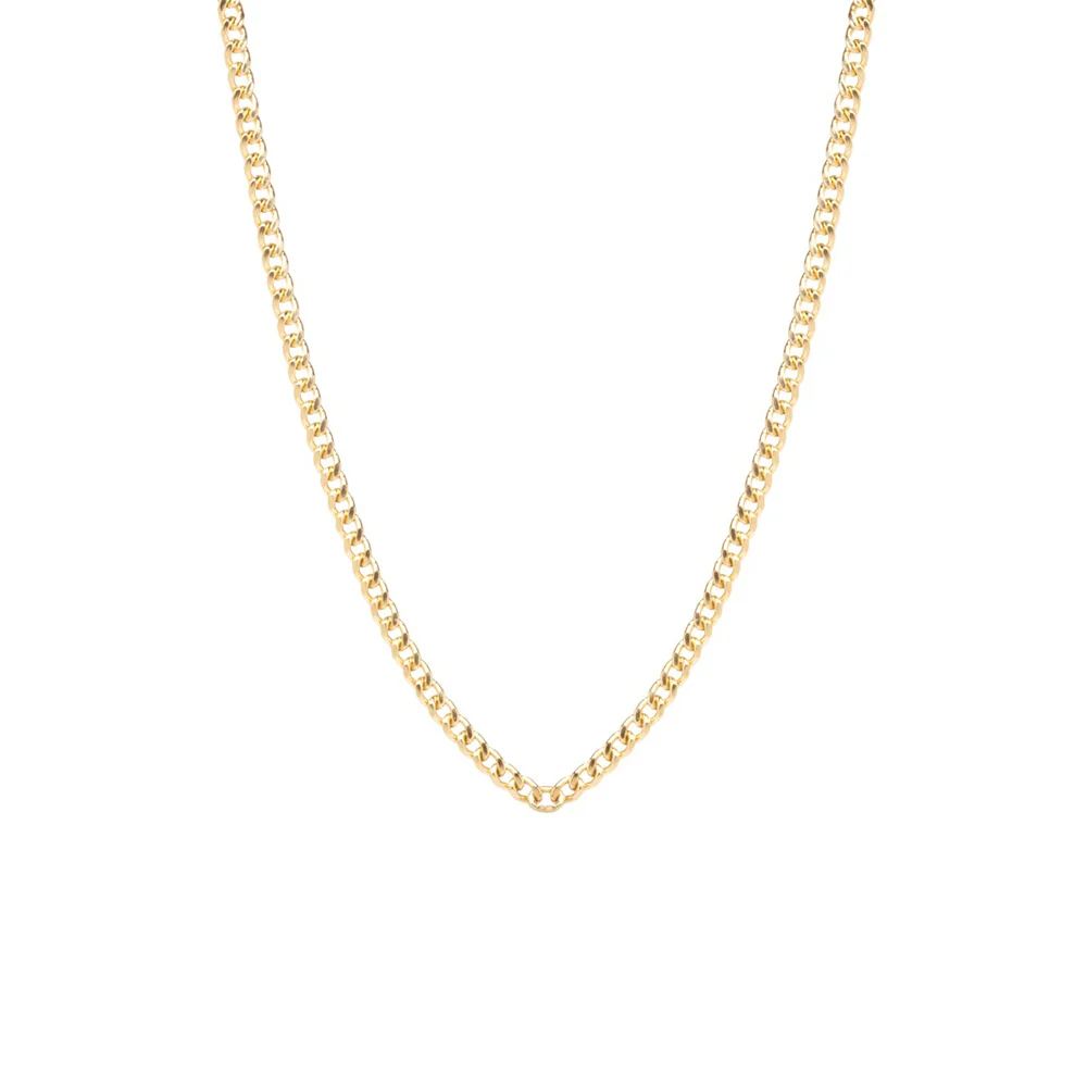 Zoe Chicco Small Curb Chain Necklace 14K Yellow Gold